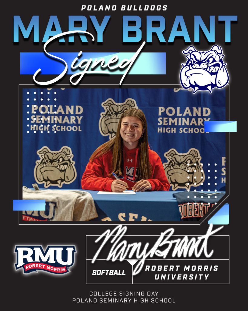 Mary Brant College Signing graphic